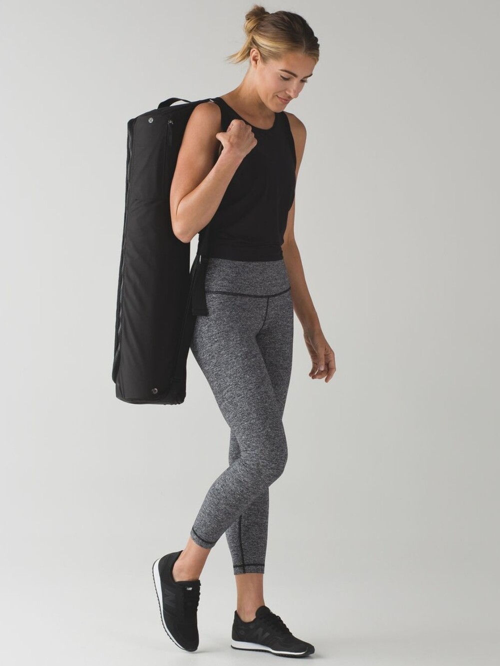 Lululemon Womens Leggings 4 Black Heather High Times High Rise 7/8 Pant Soft 25"